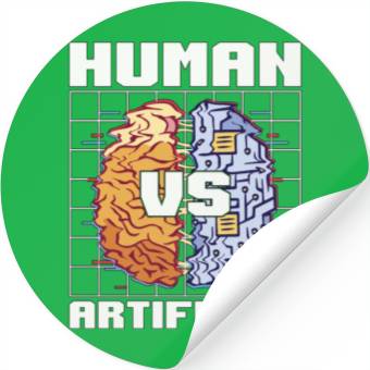 Discover Artificial Intelligence Human VS Engineer Robotics Stickers