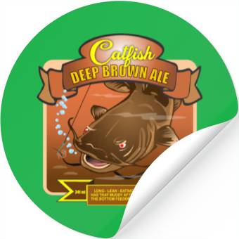 Discover Catfish Deep Brown Ale Stickers