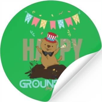 Discover Happy Groundhog Day Stickers