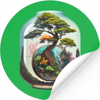 Discover Bonsai Tree Terrarium Stickers