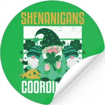 Discover Shenanigans Coordinator Funny St Patricks Day Stickers