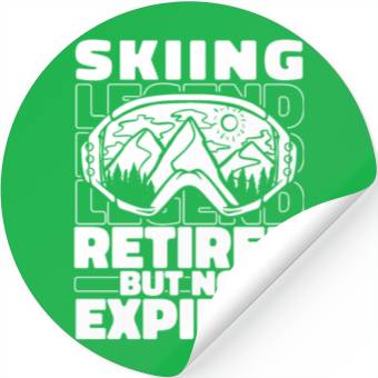 Discover Skiing Skier Retired Stickers