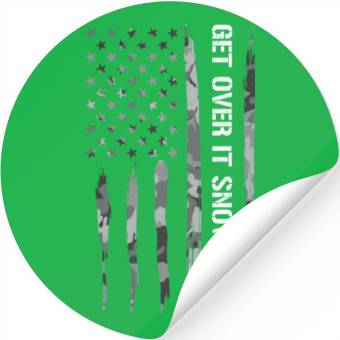 Discover Get Over It Snowflake Stickers