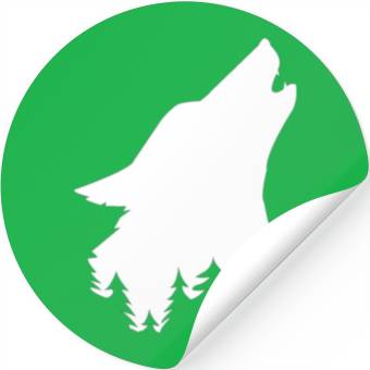 Discover Great White Wolf for Forest Stickers