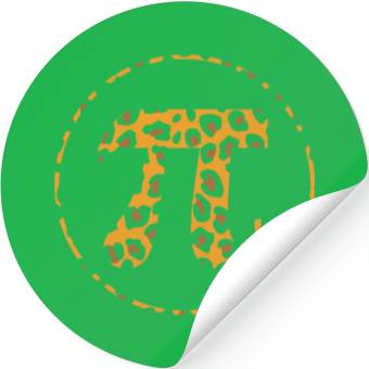 Discover Leopard Pattern Decor Math Holiday Mathematics Pi Stickers