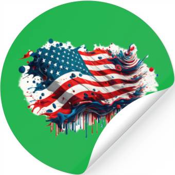 Discover Patriotic Flow Stickers