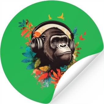 Discover Gorilla DJ Jungle Stickers