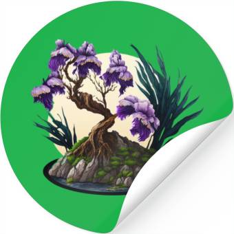 Discover Iris Bonsai Tree Stickers