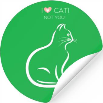Discover I Love Cat Stickers