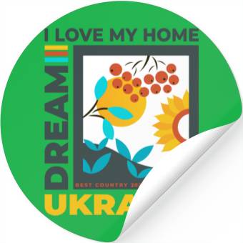 Discover Print Ukraine sunflower Stickers