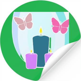 Discover colored candles Stickers