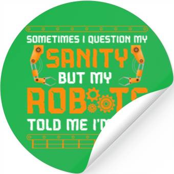 Discover Robot Robotics Engineer Vintage Stickers