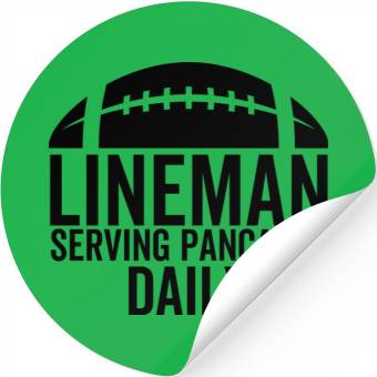 Discover Lineman Serving Pancakes Daily Stickers