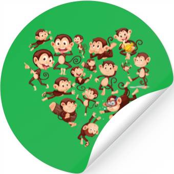 Discover chimpanzee monkey Stickers