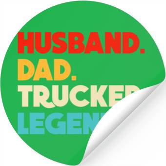 Discover Husband Dad Trucker Legend Stickers