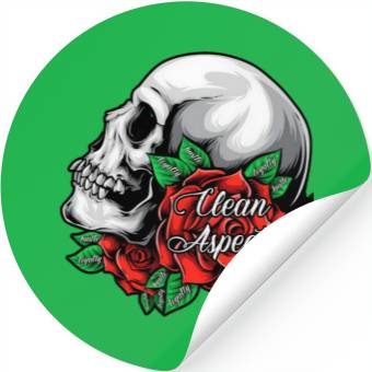 Discover CA SKULL AND ROSES Stickers