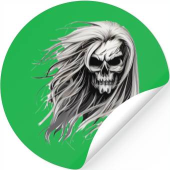 Discover Skull and Tresses Stickers