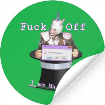 Discover Magical UniCorn magic Hat Stickers