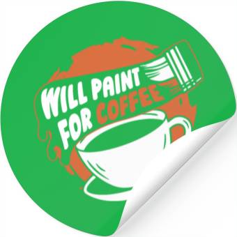 Discover Painter Painting Coffee Stickers
