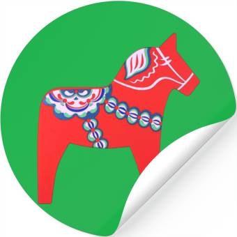 Discover Dalarna horse Stickers