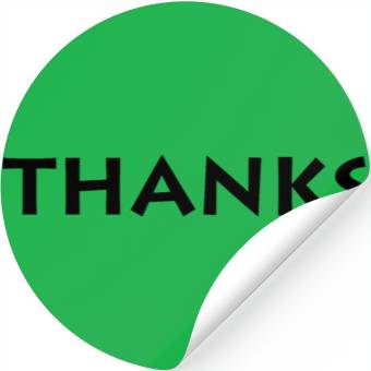 Discover THANKS - BLACK DESIGN Stickers