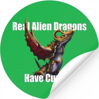Discover Real Alien Dragons Have Curves Stickers