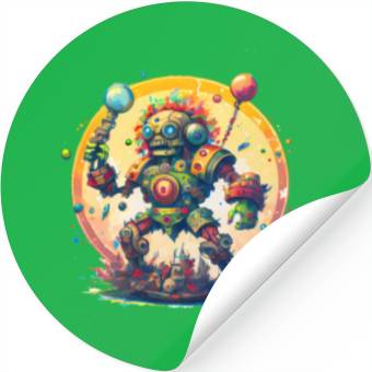 Discover Inca,Maya robot warrior Stickers