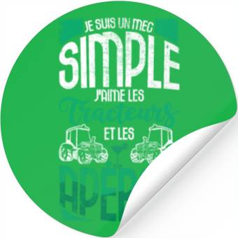 Discover Simple Guy Like Tractor Alcohol Driver Farmer Stickers