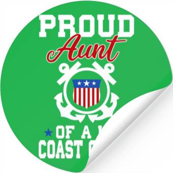 Discover Proud US Coast Guard Aunt Stickers