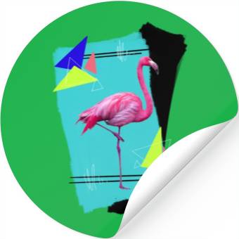 Discover Retro Flamingo Stickers