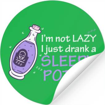 Discover Funny Witch Procrastinating Sleep Potion Pagan Wit Stickers