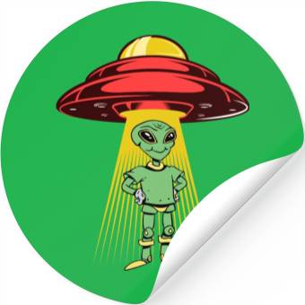 Discover Alien landing Stickers