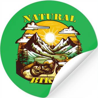Discover Natural Biker Stickers