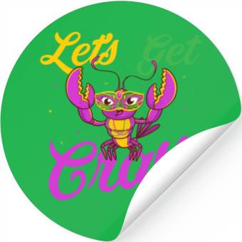 Discover Let's Get Cray Mardi Gras Parade Stickers
