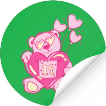 Discover Teddy bear valentine with balloons Stickers