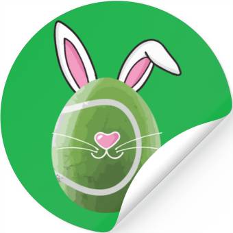 Discover Funny Easter Easter Egg Tennis Tennisball Stickers