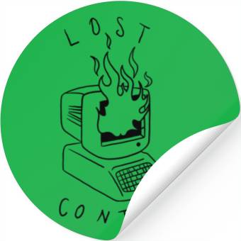 Discover Lost Control: A Retro Computer Inspired Design Stickers