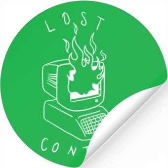 Discover Lost Control: A Retro Computer Inspired Design Stickers