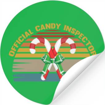 Discover Official Candy Inspector Halloween Candy Corn Stickers
