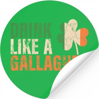Discover Drink Like A Gallagher St Patricks Drinking Jacket Stickers