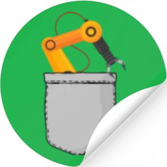 Discover Robot Robotics Engineer Pocket Stickers