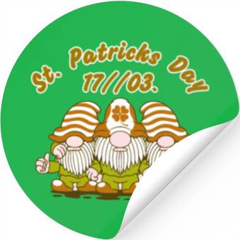 Discover Happy St. Patrick's Day Leprechauns Stickers