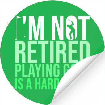 Discover Golf Retirement Gift Stickers