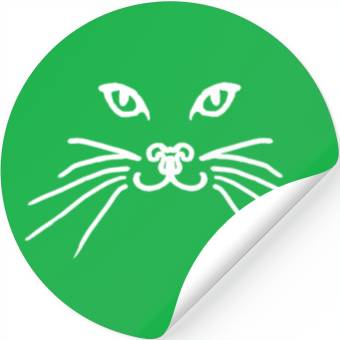 Discover Cat face white Stickers