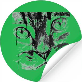 Discover cat face Stickers