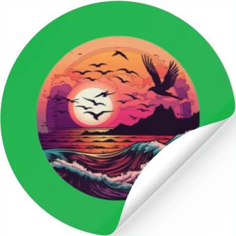 Discover Beautiful Sunset Stickers