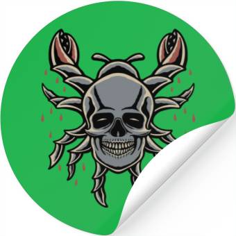Discover Skull Insect Stickers
