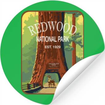 Discover redwood Stickers