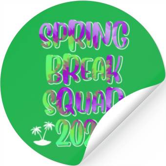 Discover Spring Break Squad Summer Vacation Spring Break Stickers