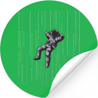 Discover Astronaut in Digital Space Stickers